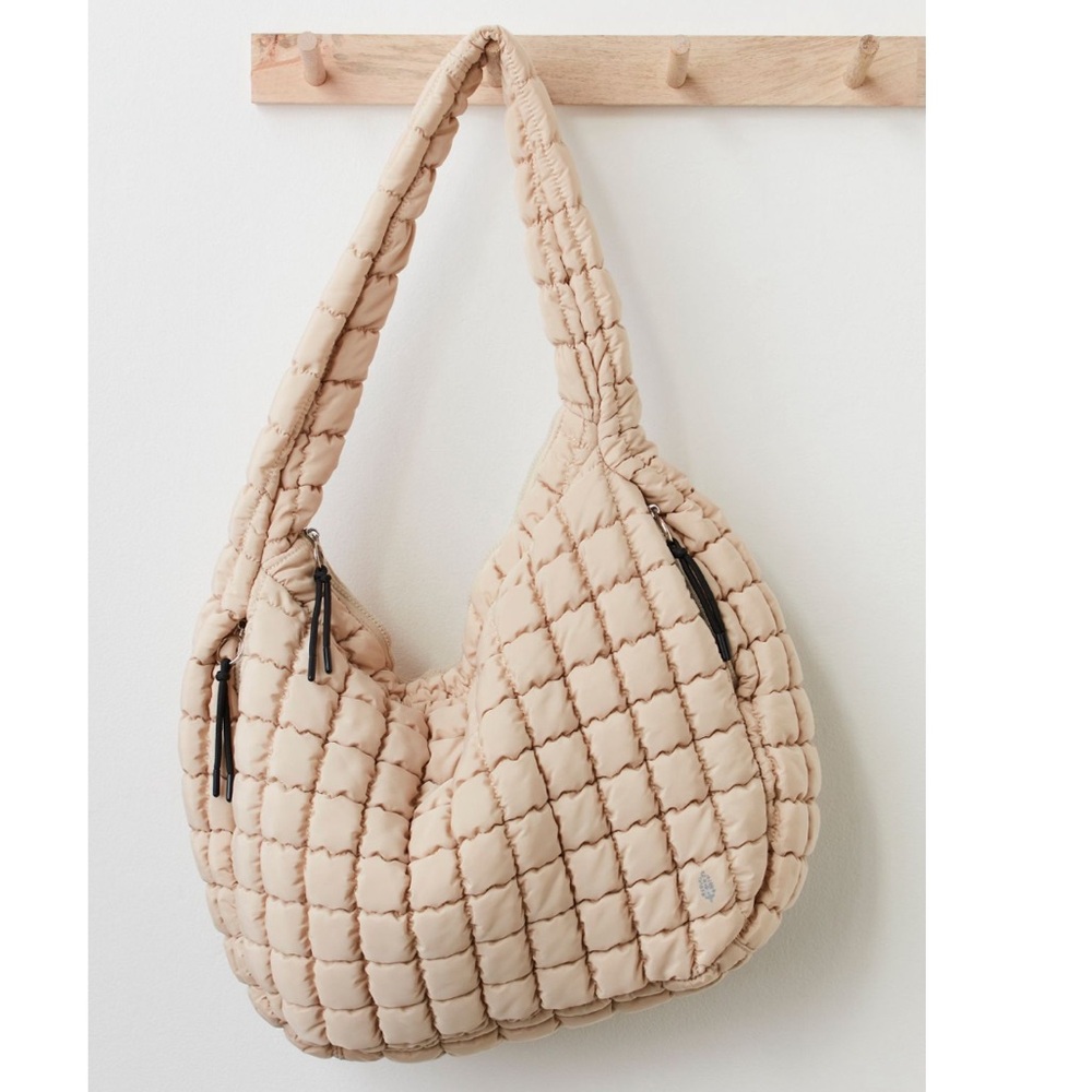 Free people quilted carryall off white